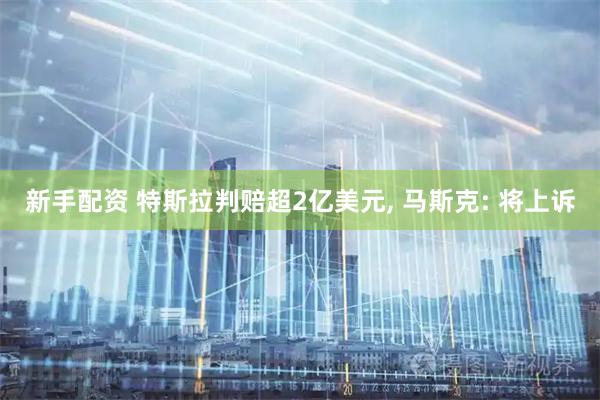 新手配资 特斯拉判赔超2亿美元, 马斯克: 将上诉